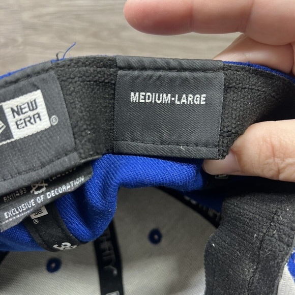 New Era 39thirty Chicago Cubs Alt Logo Blue Hat Cap Flexfit MLB Authentics M/L - Picture 10 of 12